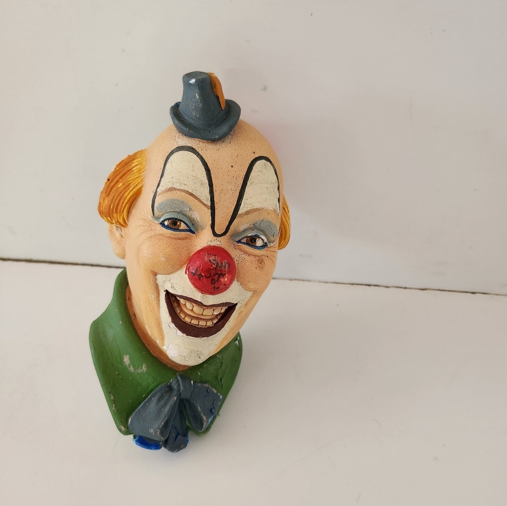 Vintage Legend Products Chalkware Wall Hanging Clown Mask 1983